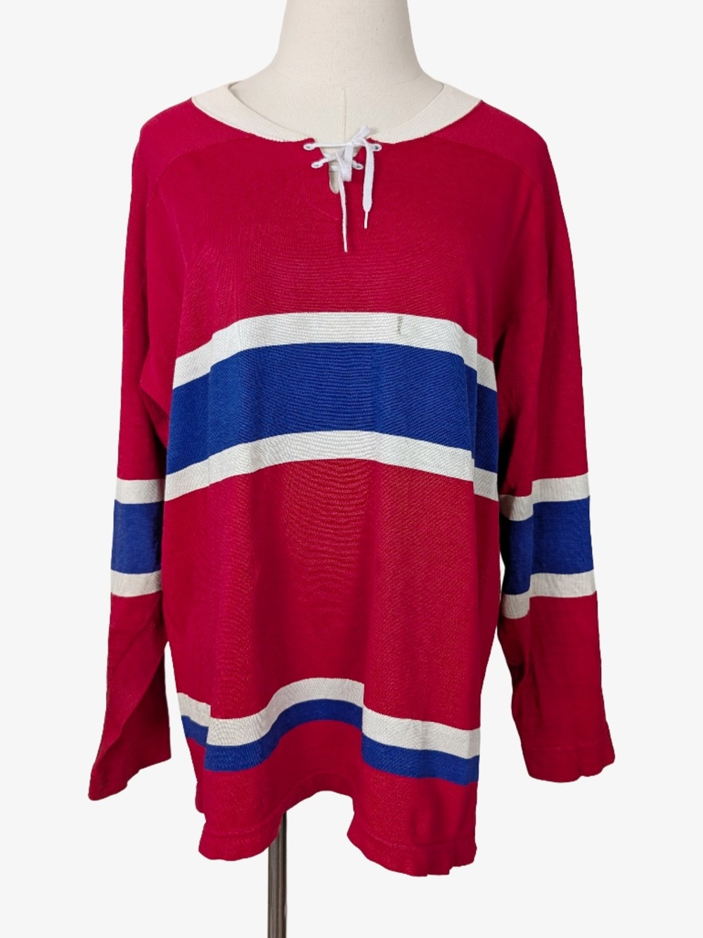 70’s Hockey Jersey Red & Blue Collectible Size Medium Men’s